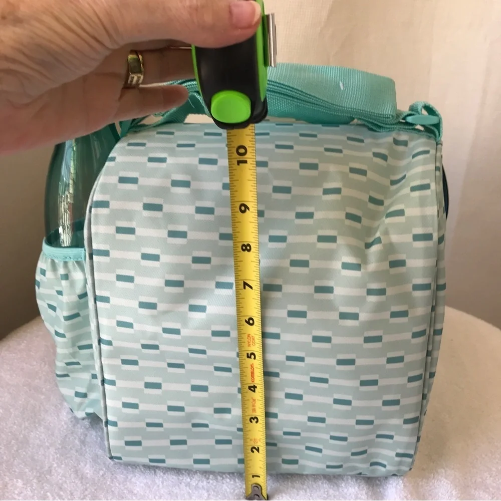 insulated lunch tote for hot & cold food storage in turquoise‎ 7 piece